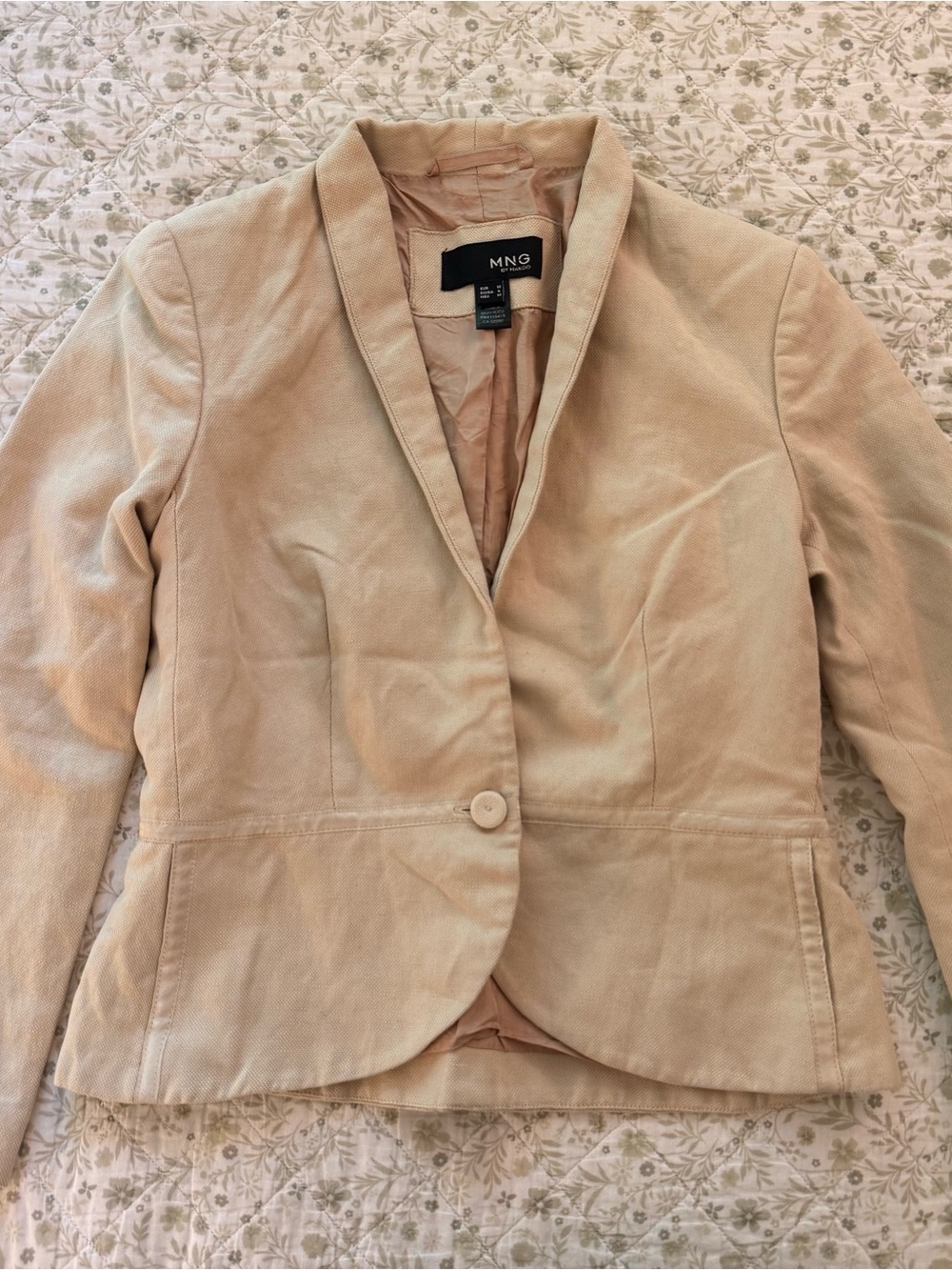 MNG Mango beige button blazer